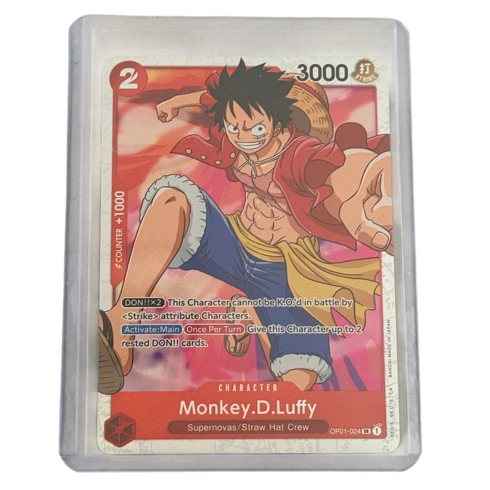 Bandai One Piece Romance Dawn Monkey.D.Luffy OP01-024 SR Red Super Rare Card